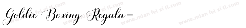 Goldie Boxing Regula字体转换